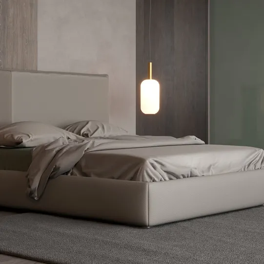 Letto in ecopelle con testiera Ginger di Giessegi