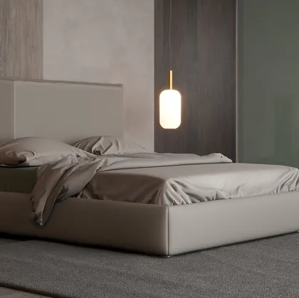 Letto in ecopelle con testiera Ginger di Giessegi