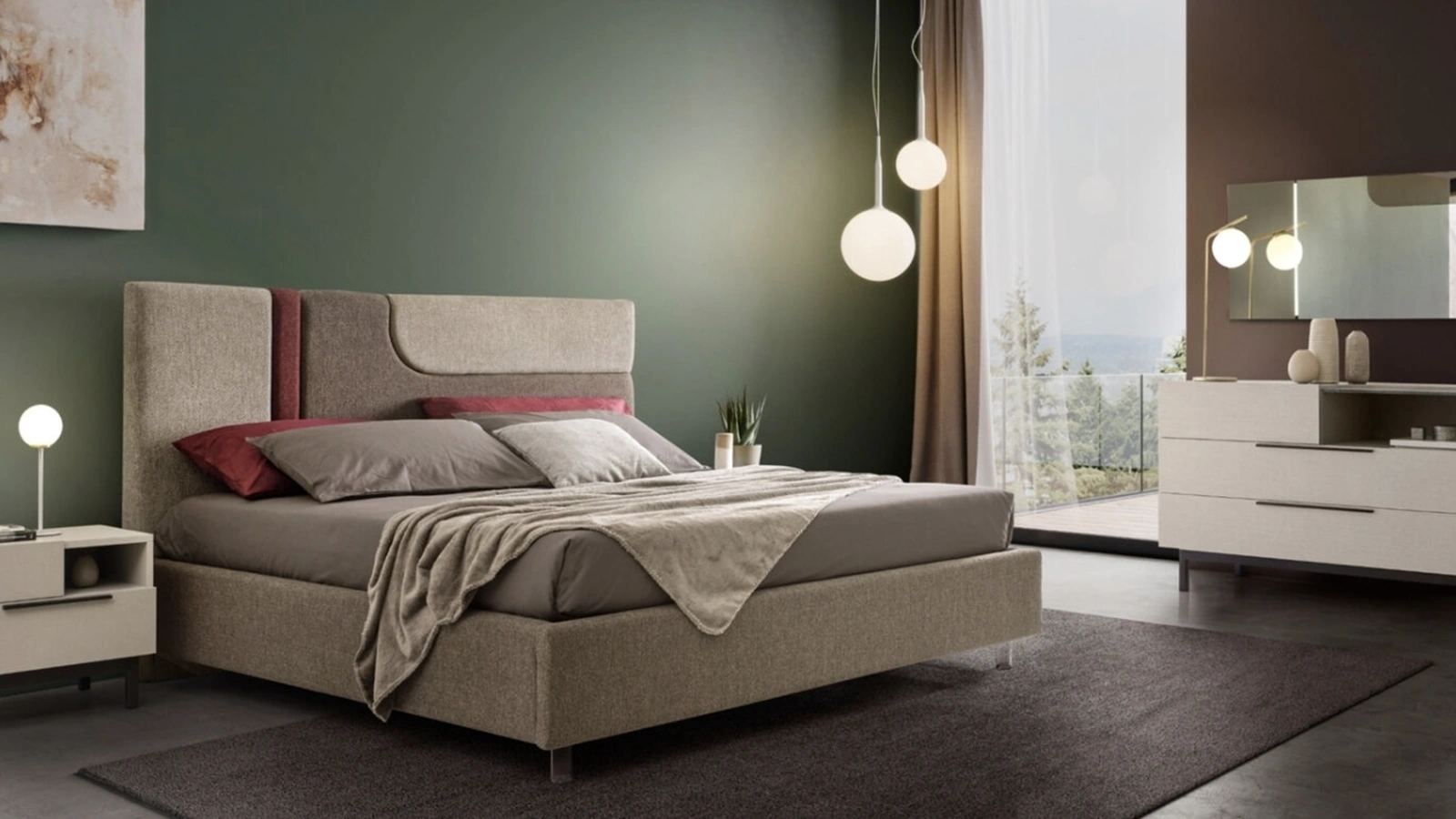 Letto imbottito Giglio di RTL Mobili