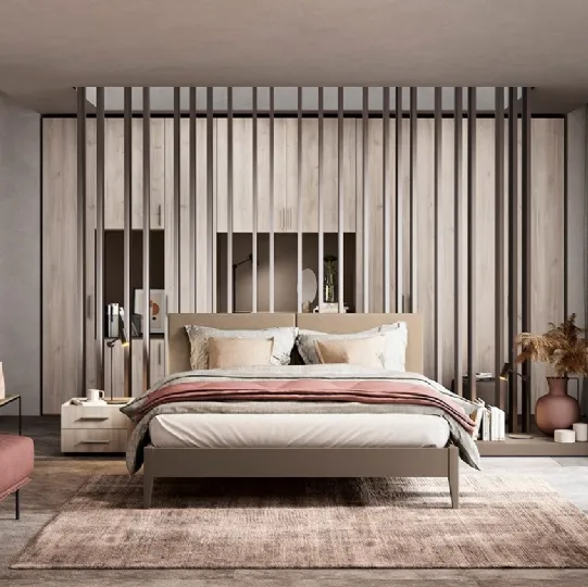 Letto con testiera Golf Cushy di Colombini Casa