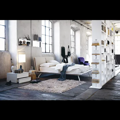 Letto moderno con testiera imbottita Kenny di Noctis