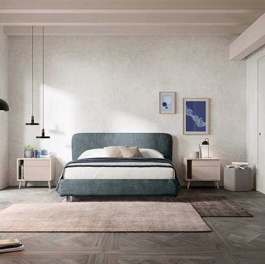 Letto in tessuto imbottito Reverso di Colombini Casa