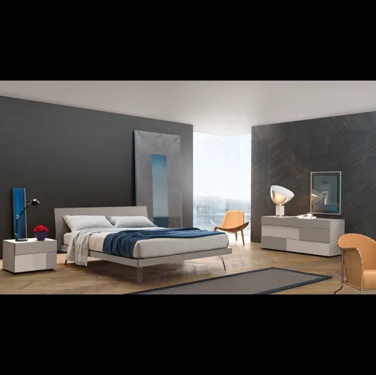 Letto Folio Grafic con testiera sagomata di Sangiacomo