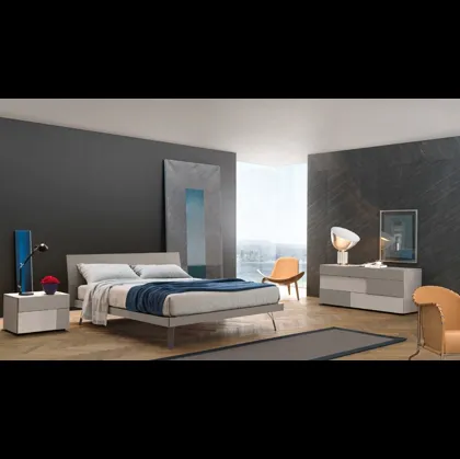 Letto Folio Grafic con testiera sagomata di Sangiacomo
