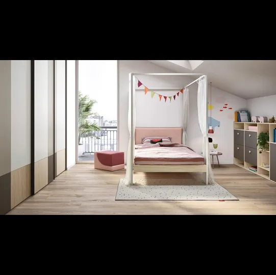 Letto singolo a baldacchino Kap di Nidi