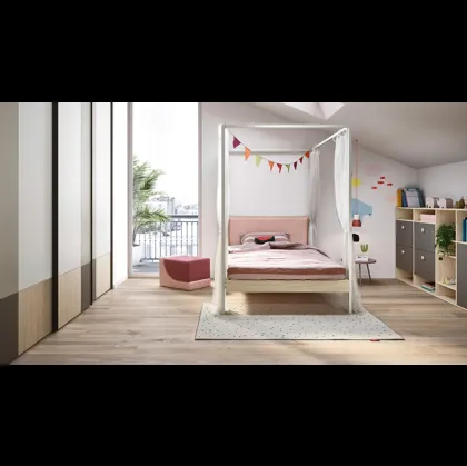 Letto singolo a baldacchino Kap di Nidi