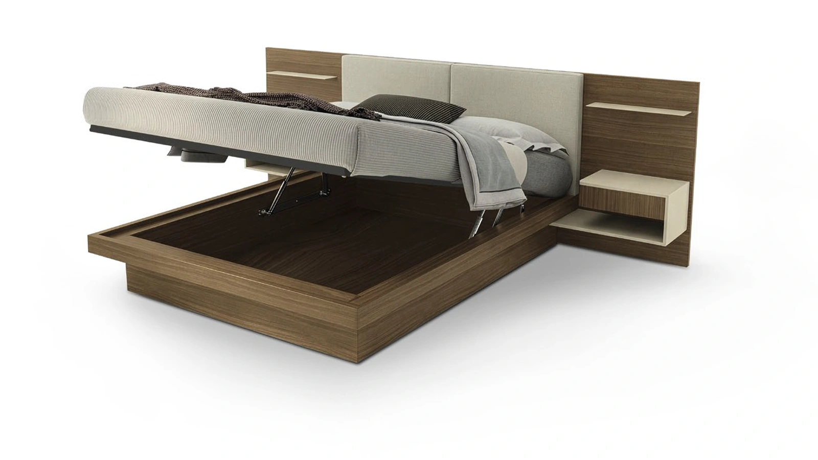 Letto Wall Boiserie con box contenitore di Fasolin