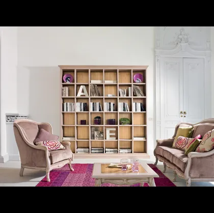 Libreria a muro in legno laccato Alexander di Tonin Casa