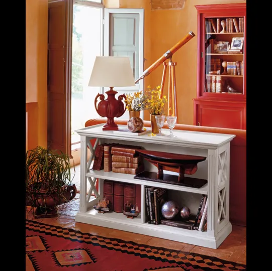 Libreria a muro in legno laccato Bianco opaco Alina di Tonin Casa