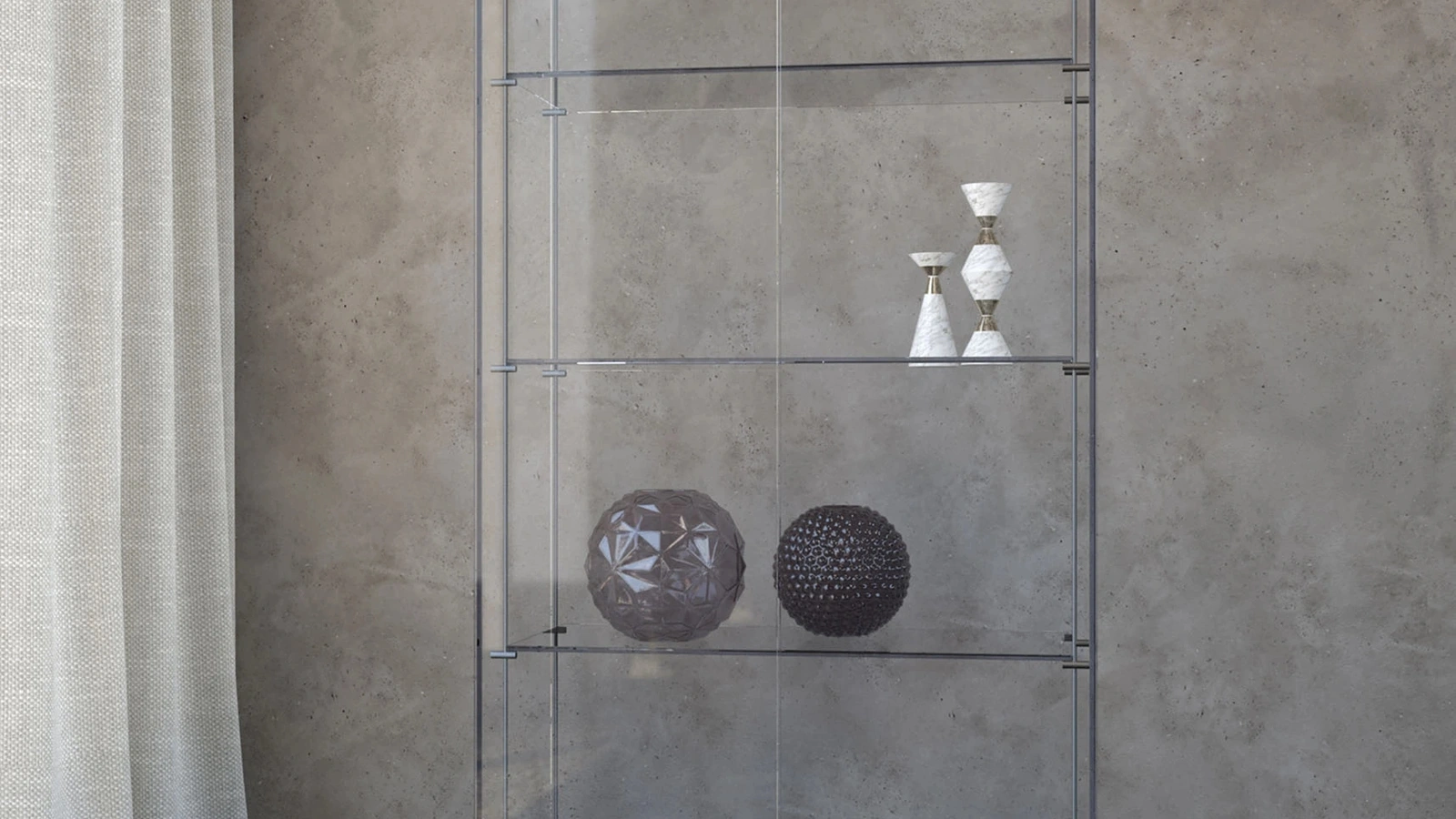 Libreria in vetro Ego Plus di Tonin Casa