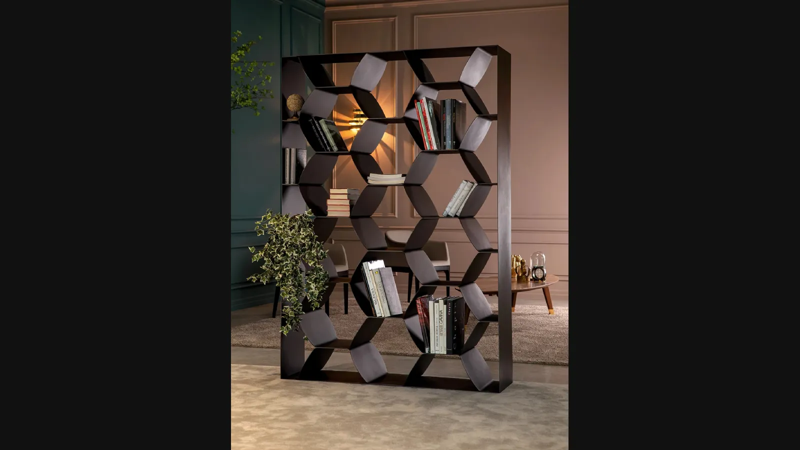 Libreria di design Honeybook in metallo verniciato di Tonin Casa