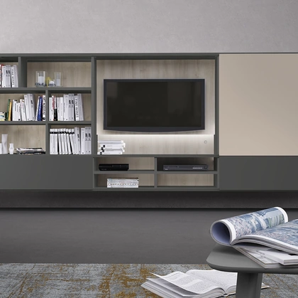 Libreria componibile sospesa Infinity L24 di Colombini Casa