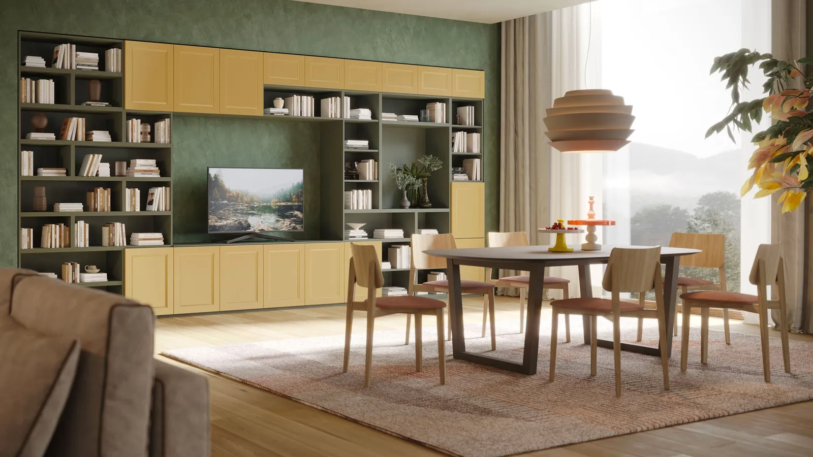 Libreria a muro LV707 di Giessegi