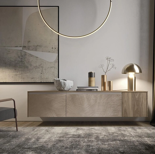 Madia Horizon Gola 953 in laccato spazzolato e Noce light di Mobilgam