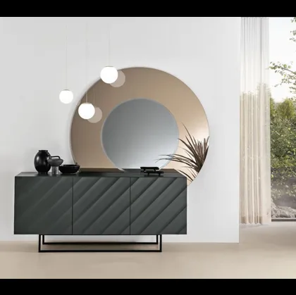 Madia Kalla con ante in MDF laccato antracite di Capodarte