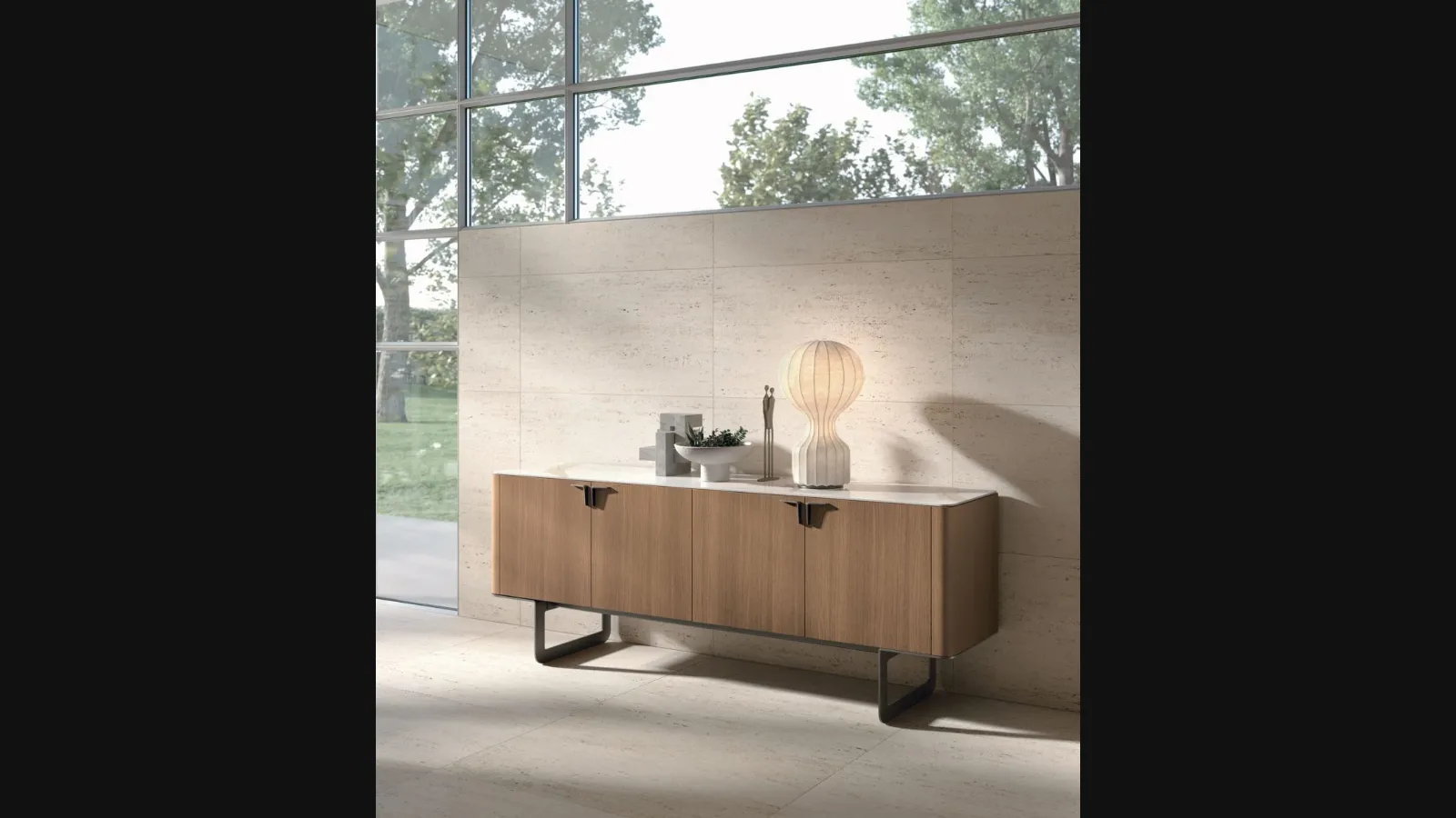 Madia Pandora in materico rovere cognac di Tomasella