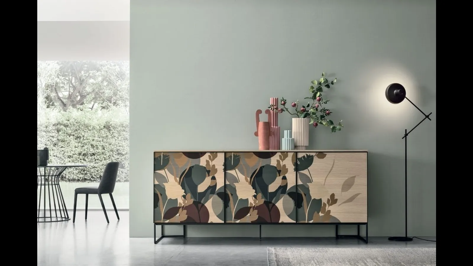 Madia Vinci A01 in materico rovere sabbia di Tomasella