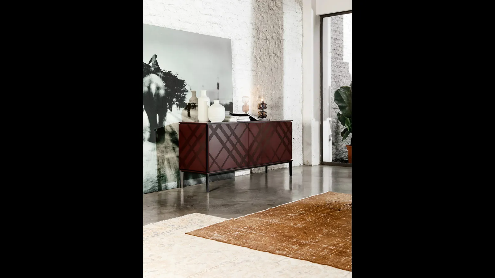 Madia Tartan in legno serigrafato di Tonin Casa