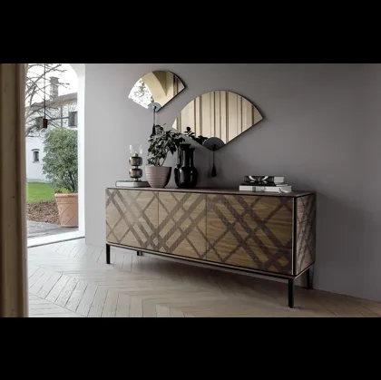 Madia Tartan in legno serigrafato di Tonin Casa