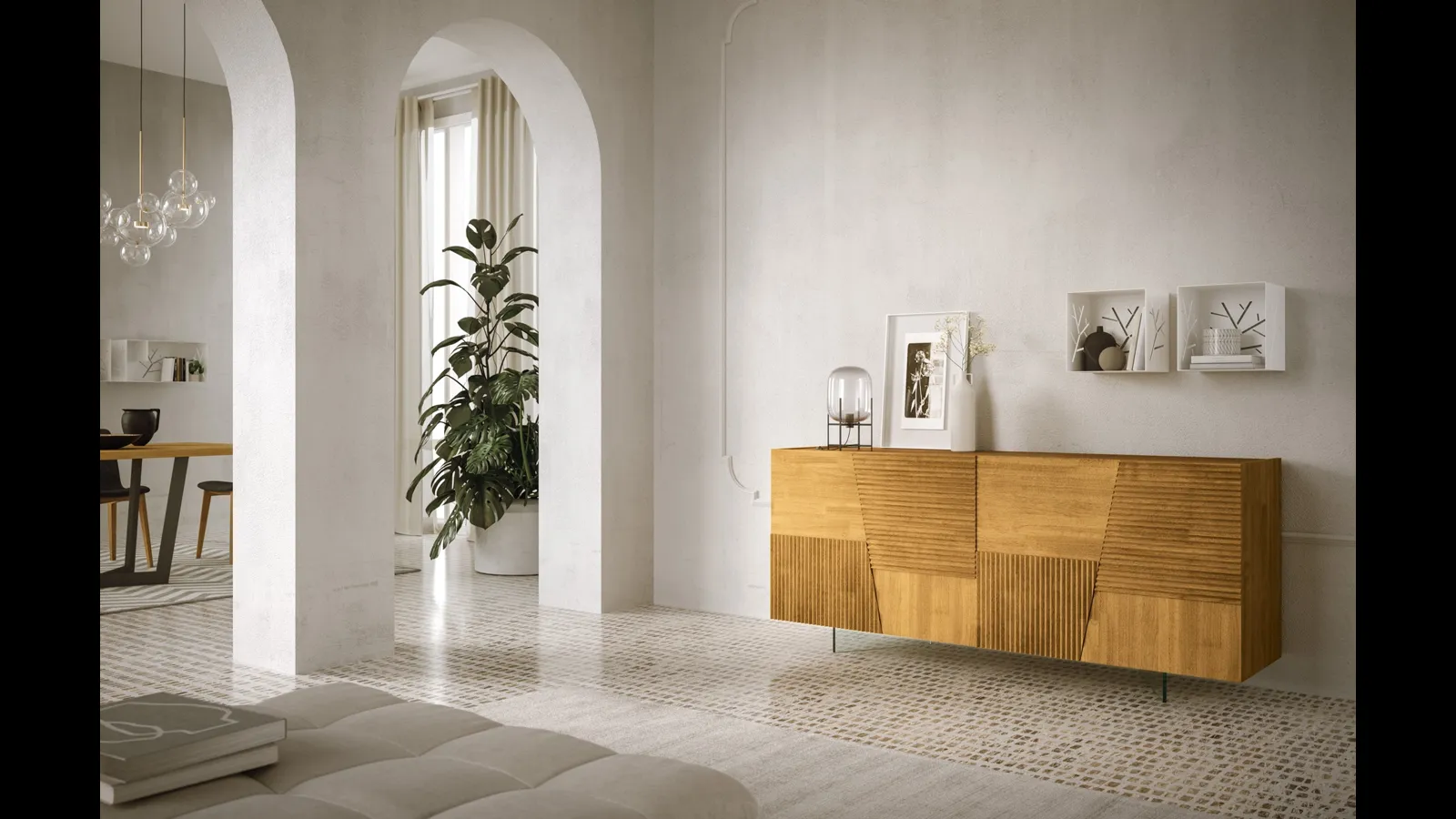 Madia Trapeze riga di FGF Mobili