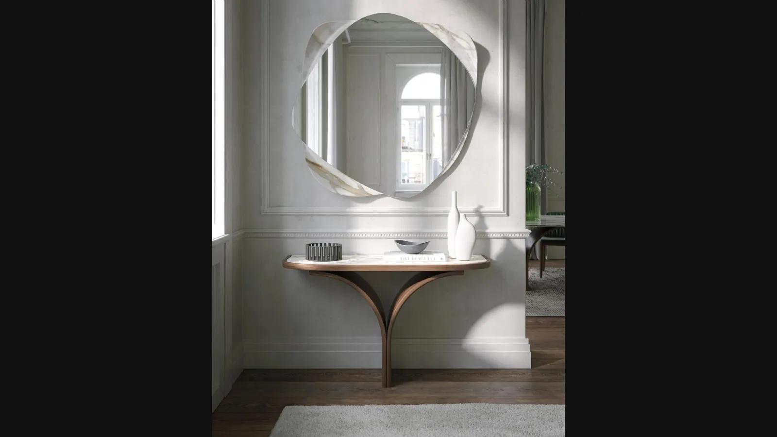 Mobile ingresso Arco in gres e legno di Tonin Casa