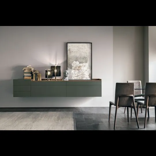 Mobile sospeso Sir S02 in laccato opaco bosco di Tomasella