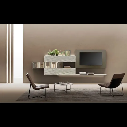 Parete Attrezzata Composizione Horizon 1018 di Mobilgam