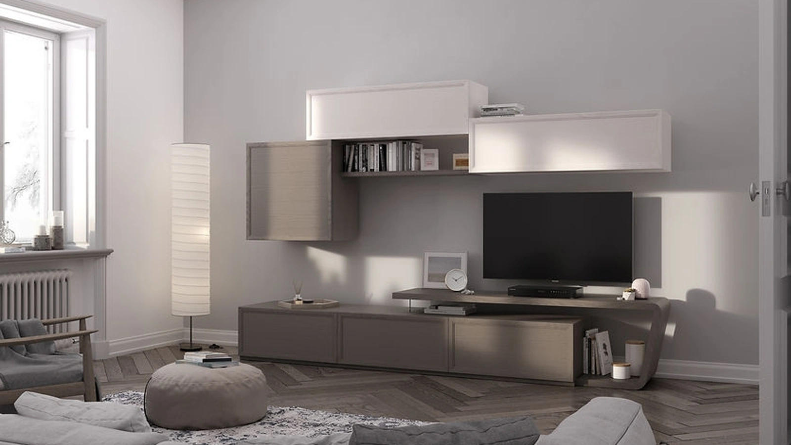 Parete Attrezzata Desi 01 di Fasolin