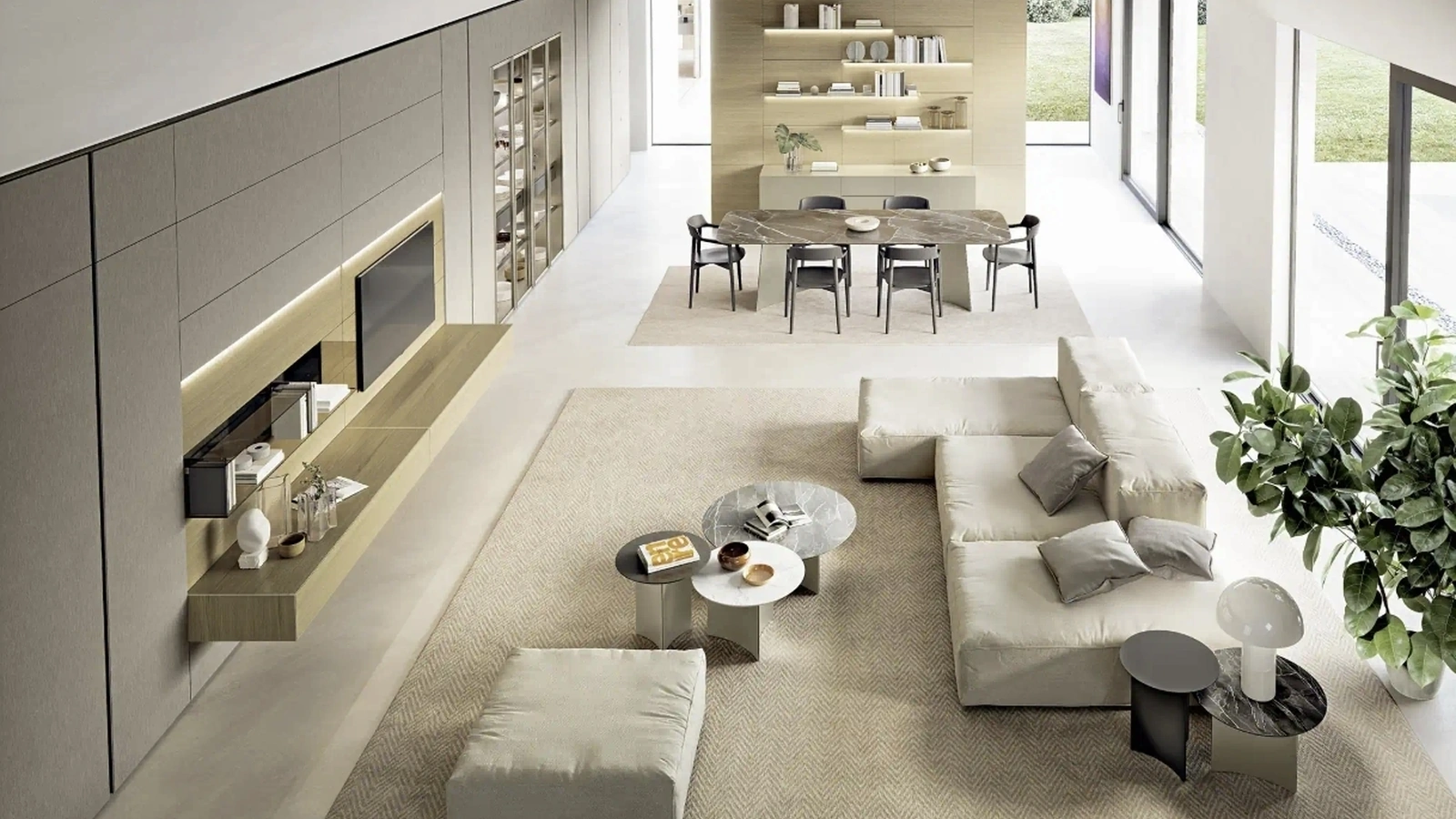 Parete Attrezzata Domino Boiserie 02 di Sangiacomo