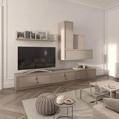 Parete Attrezzata Flor 47F15 finitura Denver e Torrone di Fasolin