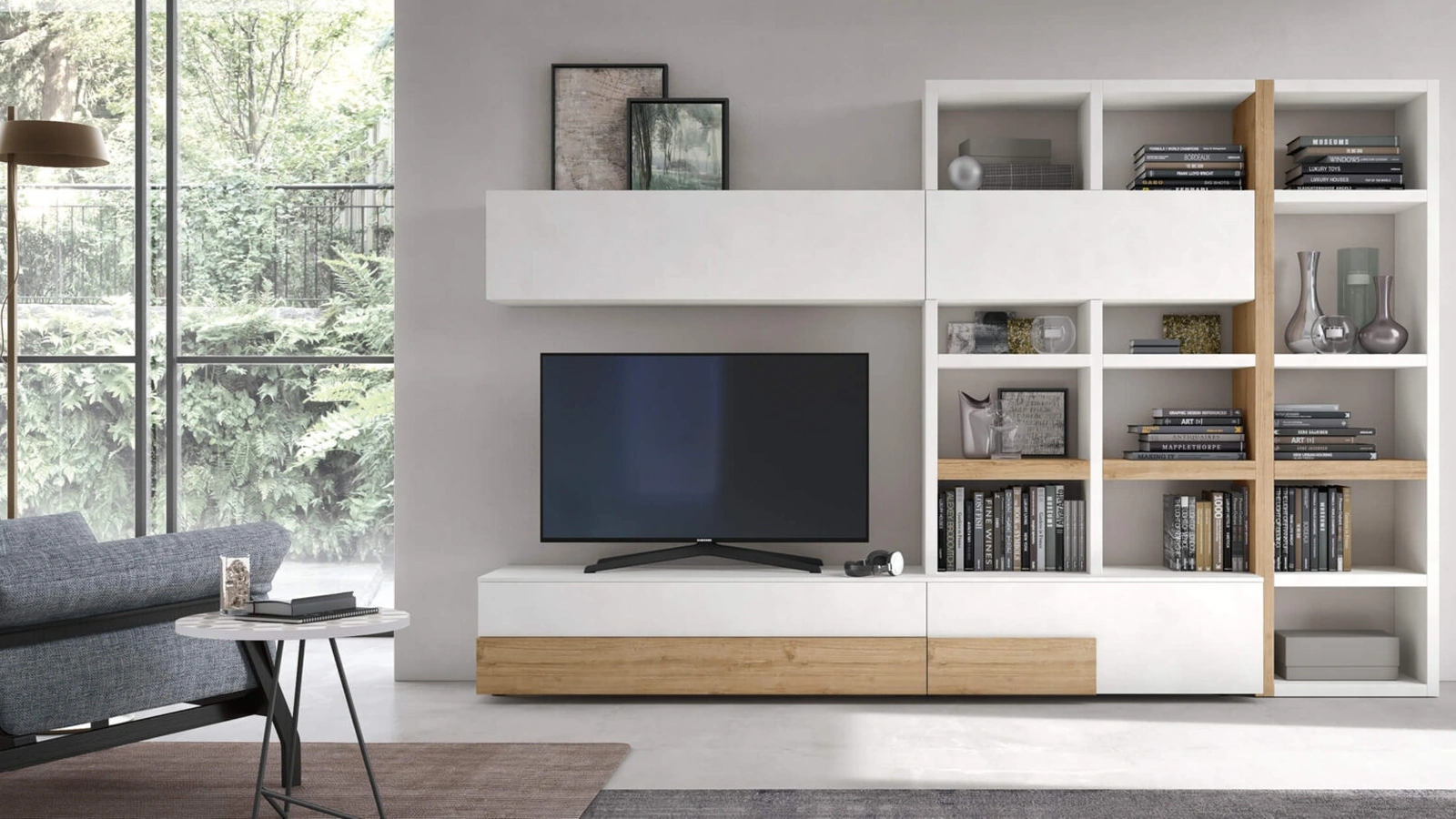 Parete Attrezzata Seta Sistema Spalla Comp SA2215 di Maronese