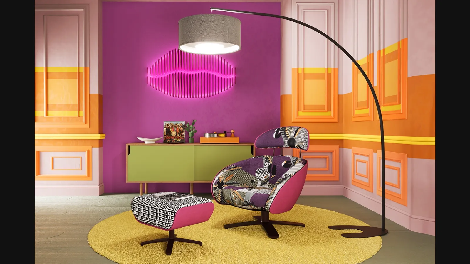 Poltroncina di design in tessuto Coconut di Egoitaliano