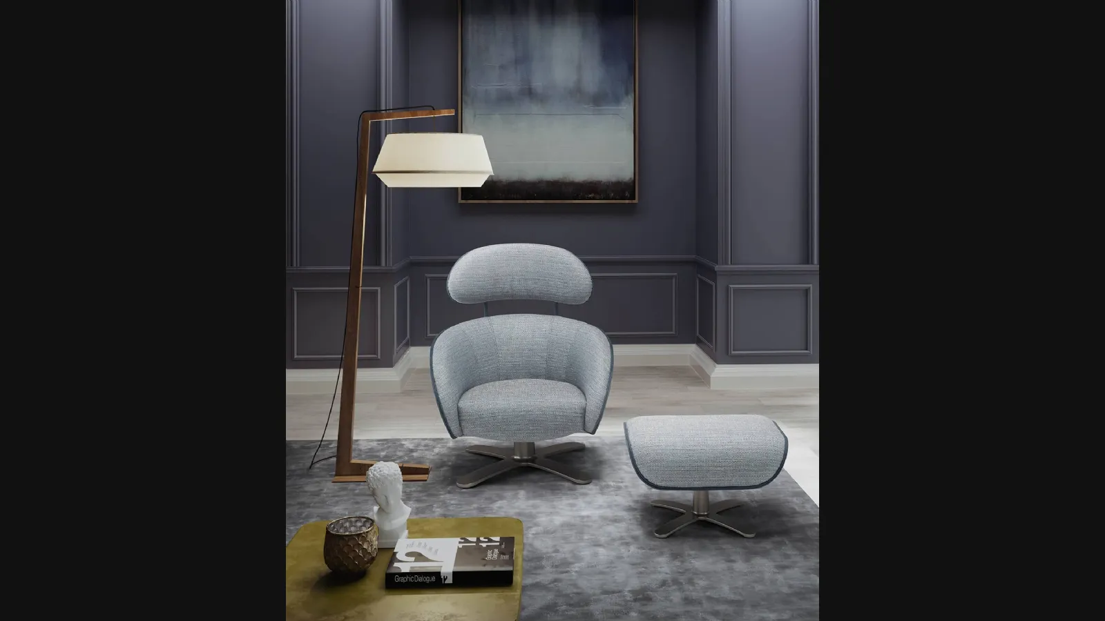 Poltroncina di design in tessuto Coconut di Egoitaliano