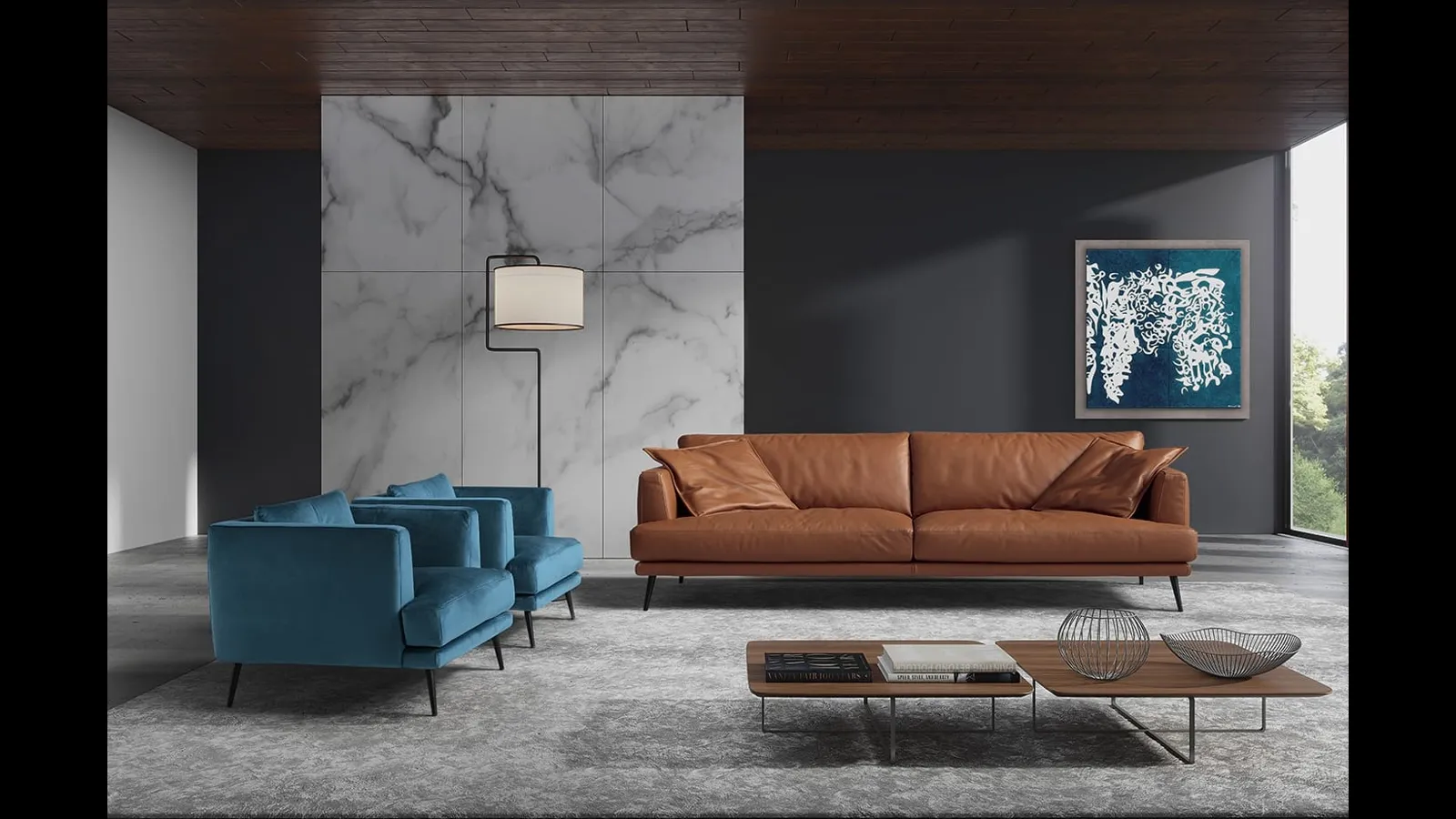 Poltrona in tessuto Sophia di Egoitaliano