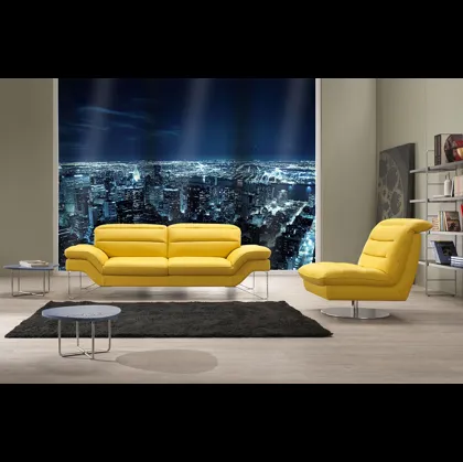 Poltrona girevole Marylou in pelle imbottita di Egoitaliano