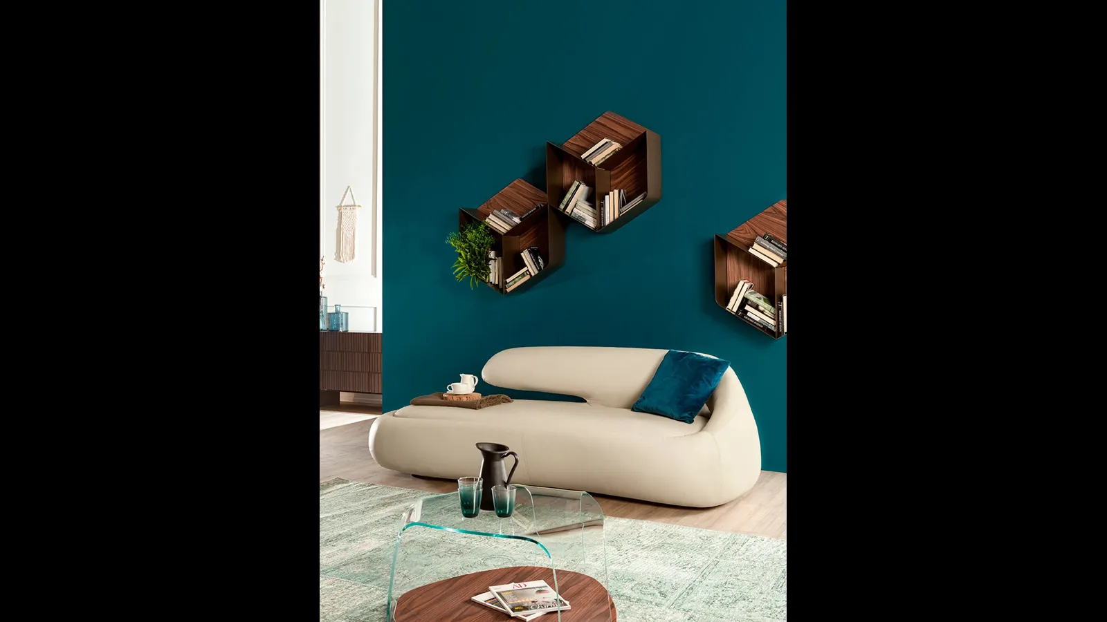 Divano lineare di design Duny di Tonin Casa