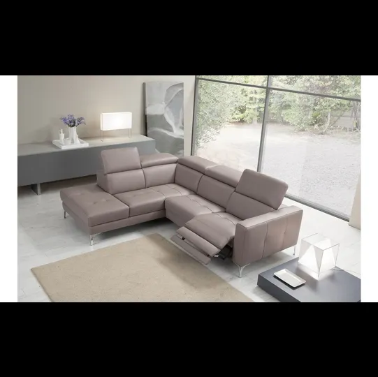 Divano relax angolare in pelle Matt di Egoitaliano