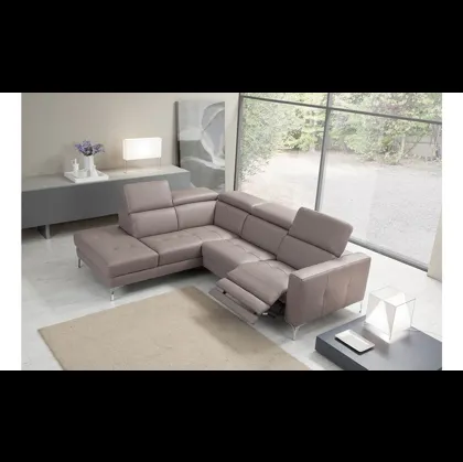 Divano relax angolare in pelle Matt di Egoitaliano