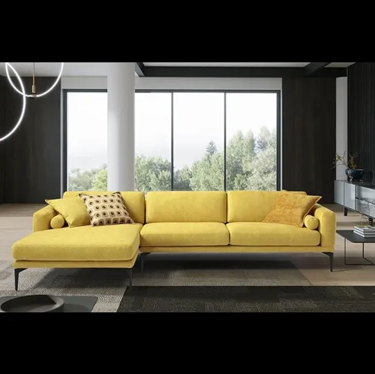 Divano in tessuto con penisola Masù di Egoitaliano