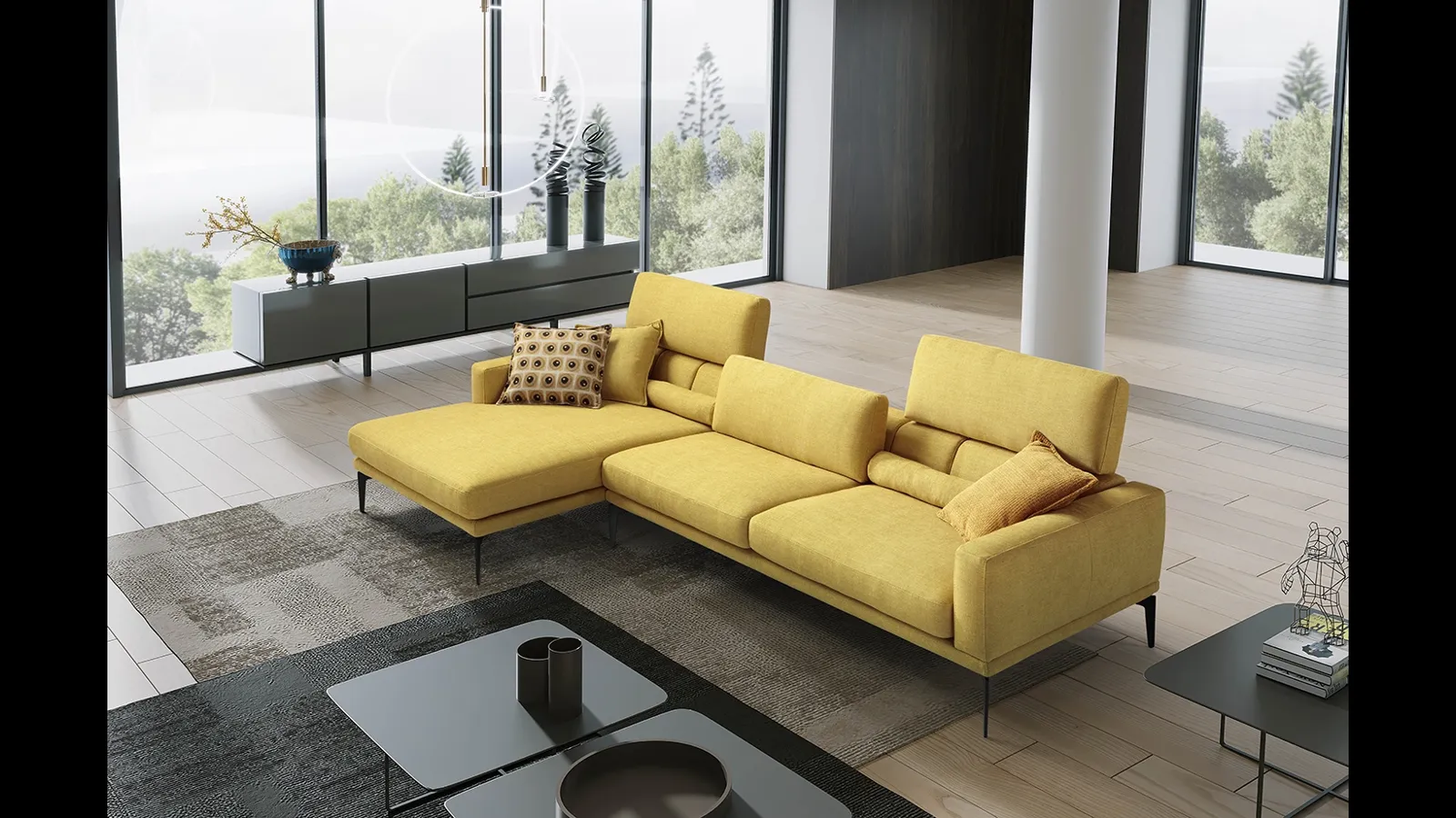 Divano con penisola Masù di Egoitaliano