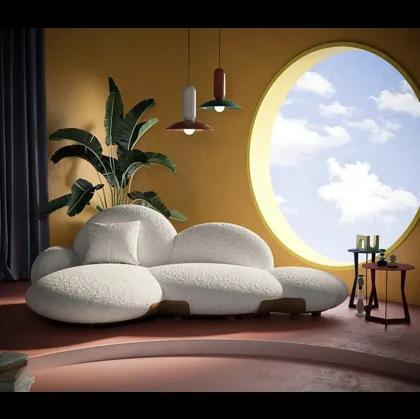 Divano di design in tessuto imbottito Nefele di Egoitaliano