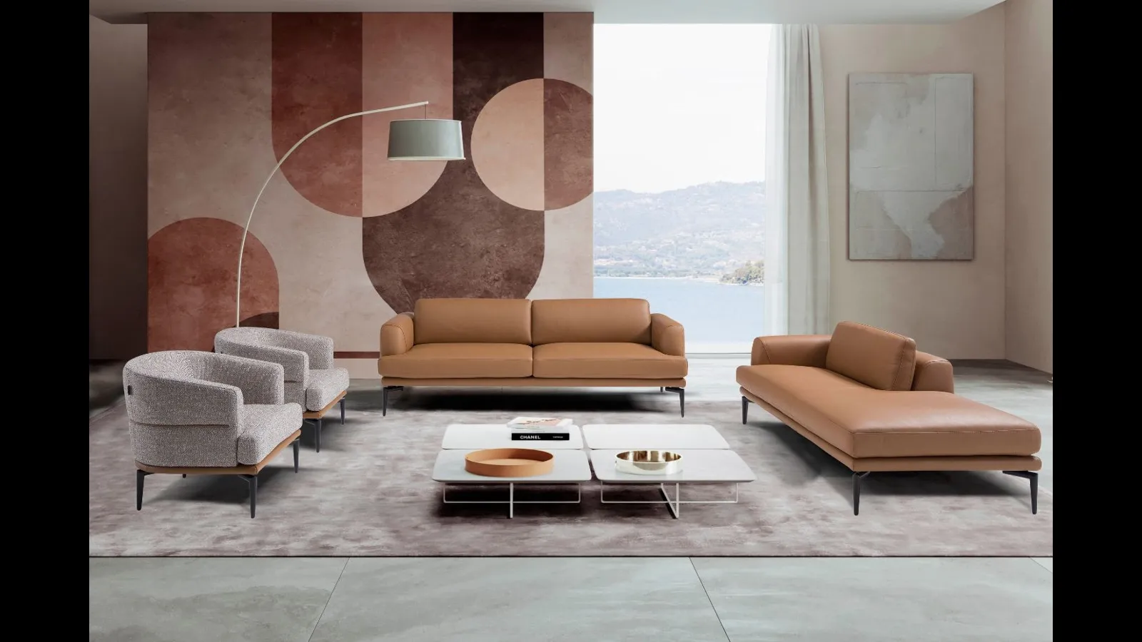 Divano in pelle Tiago di Egoitaliano