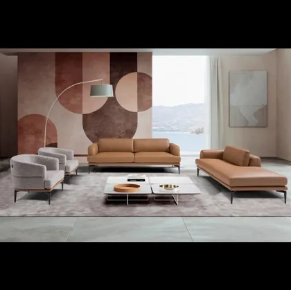 Divano in pelle Tiago di Egoitaliano