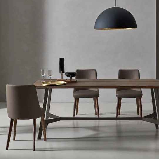 Sedia Eva in tessuto imbottito di Sangiacomo