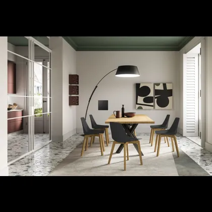 Sedia Joy in polipropilene con gambe in legno di FGF MobiliSedia Joy in polipropilene con gambe in legno di FGF Mobili