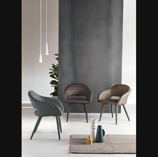 Sedia in ecopelle imbottita Living di Capodarte