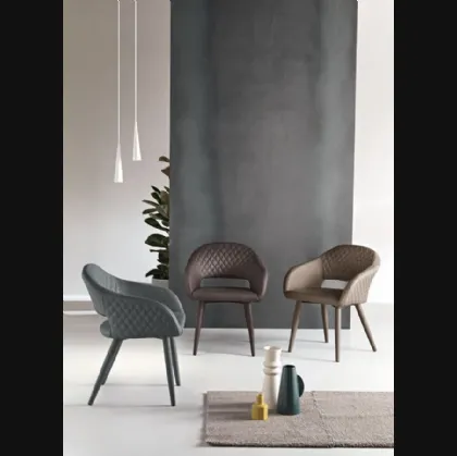 Sedia in ecopelle imbottita Living di Capodarte
