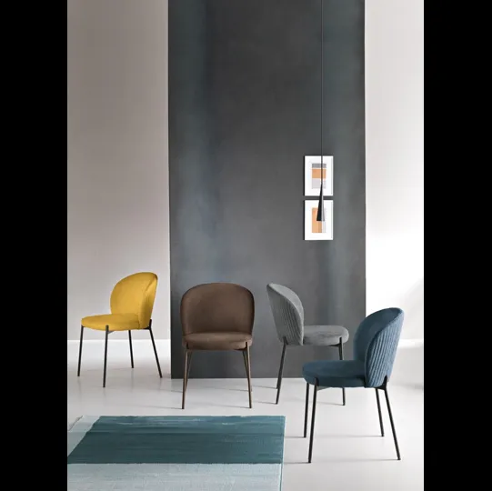 Sedia Meggie in tessuto imbottito di Capodarte