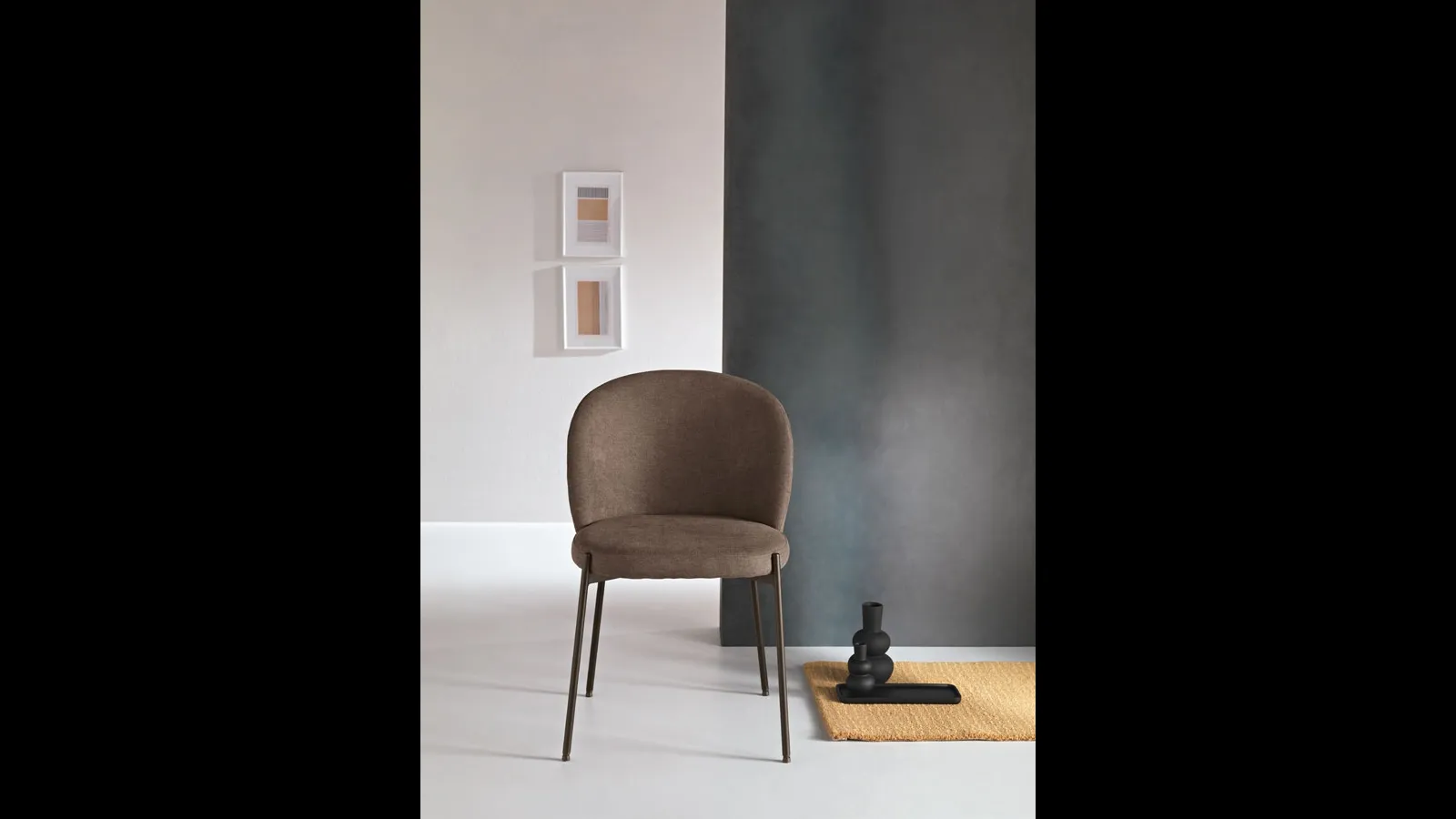 Sedia Meggie in tessuto imbottito di Capodarte