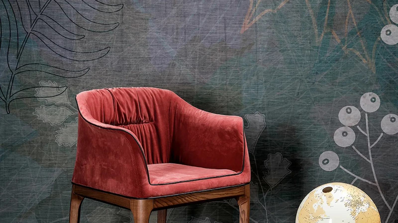 Sedia Mivida con seduta rivestita in pelle di Tonin Casa